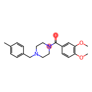 1-(3,4-dimethoxybenzoyl)-4-(4-methylbenzyl)piperazine