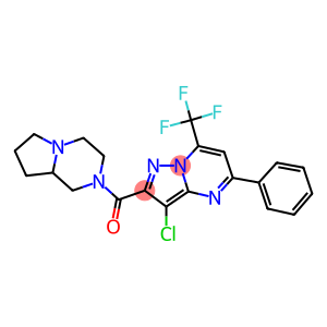 3-chloro-2-(hexahydropyrrolo[1,2-a]pyrazin-2(1H)-ylcarbonyl)-5-phenyl-7-(trifluoromethyl)pyrazolo[1,5-a]pyrimidine