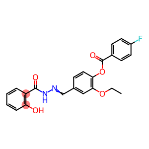 Benzoic acid, 2-hydroxy-, 2-[[3-ethoxy-4-[(4-fluorobenzoyl)oxy]phenyl]methylene]hydrazide