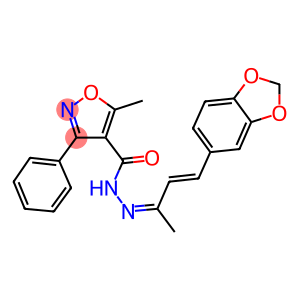 N'-[3-(1,3-benzodioxol-5-yl)-1-methyl-2-propenylidene]-5-methyl-3-phenyl-4-isoxazolecarbohydrazide