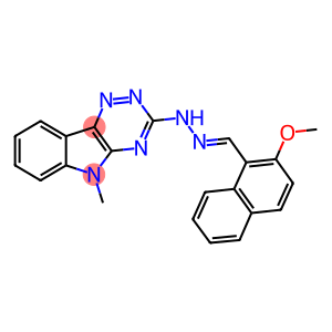 2-methoxy-1-naphthaldehyde (5-methyl-5H-[1,2,4]triazino[5,6-b]indol-3-yl)hydrazone