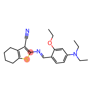 2-{[4-(diethylamino)-2-ethoxybenzylidene]amino}-4,5,6,7-tetrahydro-1-benzothiophene-3-carbonitrile