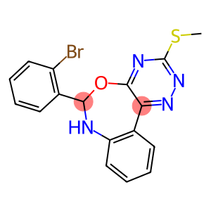 6-(2-bromophenyl)-3-(methylsulfanyl)-6,7-dihydro[1,2,4]triazino[5,6-d][3,1]benzoxazepine