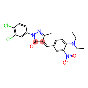 2-(3,4-dichlorophenyl)-4-{4-(diethylamino)-3-nitrobenzylidene}-5-methyl-2,4-dihydro-3H-pyrazol-3-one