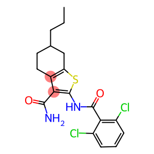 2-[(2,6-dichlorobenzoyl)amino]-6-propyl-4,5,6,7-tetrahydro-1-benzothiophene-3-carboxamide