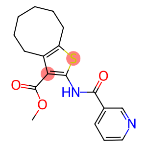 methyl 2-[(3-pyridinylcarbonyl)amino]-4,5,6,7,8,9-hexahydrocycloocta[b]thiophene-3-carboxylate