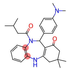 11-[4-(dimethylamino)phenyl]-3,3-dimethyl-10-(3-methylbutanoyl)-2,3,4,5,10,11-hexahydro-1H-dibenzo[b,e][1,4]diazepin-1-one