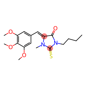 3-butyl-1-methyl-2-thioxo-5-(3,4,5-trimethoxybenzylidene)-4-imidazolidinone