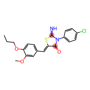 3-(4-chlorophenyl)-2-imino-5-(3-methoxy-4-propoxybenzylidene)-1,3-thiazolidin-4-one