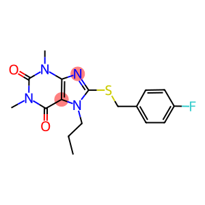 8-[(4-fluorobenzyl)sulfanyl]-1,3-dimethyl-7-propyl-3,7-dihydro-1H-purine-2,6-dione