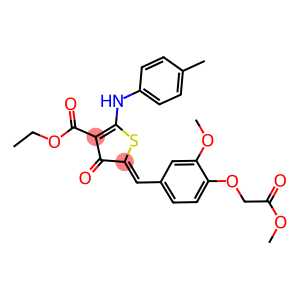 ethyl 5-[3-methoxy-4-(2-methoxy-2-oxoethoxy)benzylidene]-4-oxo-2-(4-toluidino)-4,5-dihydro-3-thiophenecarboxylate