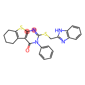 2-[(1H-benzimidazol-2-ylmethyl)sulfanyl]-3-phenyl-5,6,7,8-tetrahydro[1]benzothieno[2,3-d]pyrimidin-4(3H)-one