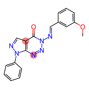 3-[(3-methoxybenzylidene)amino]-7-phenyl-3,7-dihydro-4H-pyrazolo[3,4-d][1,2,3]triazin-4-one