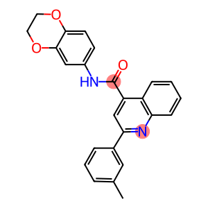 N-(2,3-dihydro-1,4-benzodioxin-6-yl)-2-(3-methylphenyl)-4-quinolinecarboxamide