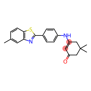 5,5-dimethyl-3-[4-(5-methyl-1,3-benzothiazol-2-yl)anilino]-2-cyclohexen-1-one