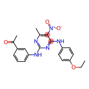 1-[3-({4-(4-ethoxyanilino)-5-nitro-6-methyl-2-pyrimidinyl}amino)phenyl]ethanone