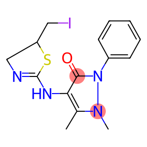 4-{[5-(iodomethyl)-4,5-dihydro-1,3-thiazol-2-yl]amino}-1,5-dimethyl-2-phenyl-1,2-dihydro-3H-pyrazol-3-one