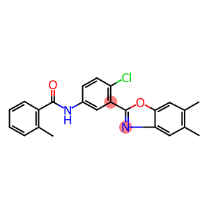 N-[4-chloro-3-(5,6-dimethyl-1,3-benzoxazol-2-yl)phenyl]-2-methylbenzamide