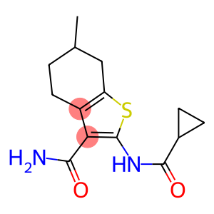 2-[(cyclopropylcarbonyl)amino]-6-methyl-4,5,6,7-tetrahydro-1-benzothiophene-3-carboxamide