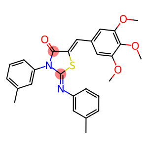 3-(3-methylphenyl)-2-[(3-methylphenyl)imino]-5-(3,4,5-trimethoxybenzylidene)-1,3-thiazolidin-4-one