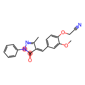 2-{2-methoxy-4-[(3-methyl-5-oxo-1-phenyl-1,5-dihydro-4H-pyrazol-4-ylidene)methyl]phenoxy}acetonitrile