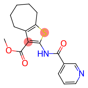 methyl 2-[(3-pyridinylcarbonyl)amino]-5,6,7,8-tetrahydro-4H-cyclohepta[b]thiophene-3-carboxylate