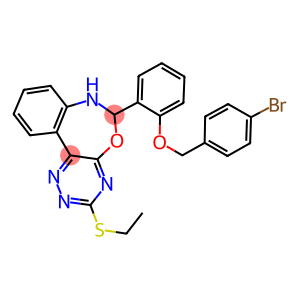 6-{2-[(4-bromobenzyl)oxy]phenyl}-3-(ethylsulfanyl)-6,7-dihydro[1,2,4]triazino[5,6-d][3,1]benzoxazepine