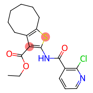 ethyl 2-{[(2-chloro-3-pyridinyl)carbonyl]amino}-4,5,6,7,8,9-hexahydrocycloocta[b]thiophene-3-carboxylate