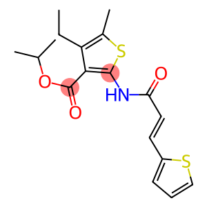 isopropyl 4-ethyl-5-methyl-2-{[3-(2-thienyl)acryloyl]amino}-3-thiophenecarboxylate