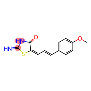 2-imino-5-[3-(4-methoxyphenyl)-2-propenylidene]-1,3-thiazolidin-4-one