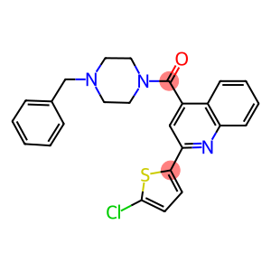 4-[(4-benzyl-1-piperazinyl)carbonyl]-2-(5-chloro-2-thienyl)quinoline