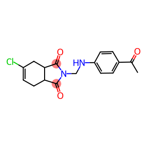 2-[(4-acetylanilino)methyl]-5-chloro-3a,4,7,7a-tetrahydro-1H-isoindole-1,3(2H)-dione