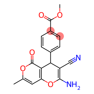 methyl 4-(2-amino-3-cyano-7-methyl-5-oxo-4H,5H-pyrano[4,3-b]pyran-4-yl)benzoate