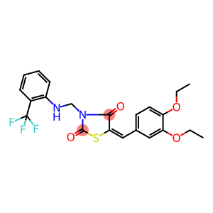 5-(3,4-diethoxybenzylidene)-3-{[2-(trifluoromethyl)anilino]methyl}-1,3-thiazolidine-2,4-dione