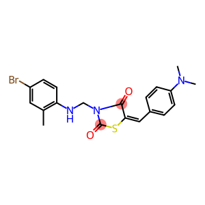 3-[(4-bromo-2-methylanilino)methyl]-5-[4-(dimethylamino)benzylidene]-1,3-thiazolidine-2,4-dione