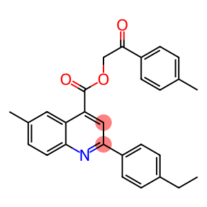 2-(4-methylphenyl)-2-oxoethyl 2-(4-ethylphenyl)-6-methyl-4-quinolinecarboxylate
