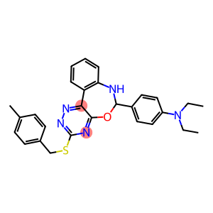 N,N-diethyl-4-{3-[(4-methylbenzyl)sulfanyl]-6,7-dihydro[1,2,4]triazino[5,6-d][3,1]benzoxazepin-6-yl}aniline