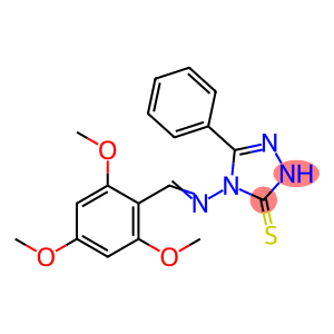 5-phenyl-4-[(2,4,6-trimethoxybenzylidene)amino]-4H-1,2,4-triazol-3-yl hydrosulfide