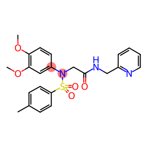 2-{3,4-dimethoxy[(4-methylphenyl)sulfonyl]anilino}-N-(2-pyridinylmethyl)acetamide