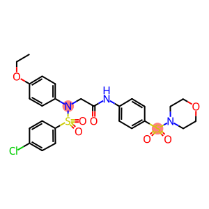 2-{[(4-chlorophenyl)sulfonyl]-4-ethoxyanilino}-N-[4-(4-morpholinylsulfonyl)phenyl]acetamide