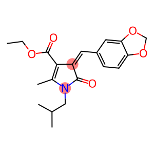 ethyl 4-(1,3-benzodioxol-5-ylmethylene)-1-isobutyl-2-methyl-5-oxo-4,5-dihydro-1H-pyrrole-3-carboxylate