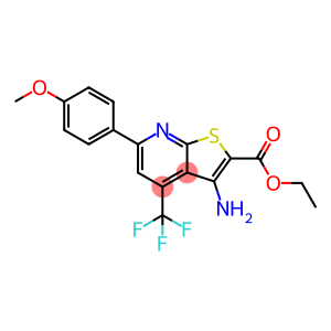 ethyl 3-amino-6-(4-methoxyphenyl)-4-(trifluoromethyl)thieno[2,3-b]pyridine-2-carboxylate