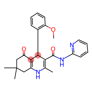 4-(2-methoxyphenyl)-2,7,7-trimethyl-5-oxo-N-(2-pyridinyl)-1,4,5,6,7,8-hexahydro-3-quinolinecarboxamide