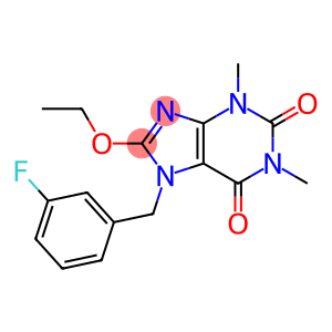 8-ethoxy-7-(3-fluorobenzyl)-1,3-dimethyl-3,7-dihydro-1H-purine-2,6-dione