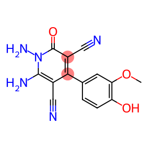 1,6-diamino-4-(4-hydroxy-3-methoxyphenyl)-2-oxo-1,2-dihydropyridine-3,5-dicarbonitrile