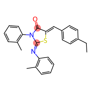 5-(4-ethylbenzylidene)-3-(2-methylphenyl)-2-[(2-methylphenyl)imino]-1,3-thiazolidin-4-one