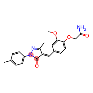 2-(2-methoxy-4-{[3-methyl-1-(4-methylphenyl)-5-oxo-1,5-dihydro-4H-pyrazol-4-ylidene]methyl}phenoxy)acetamide