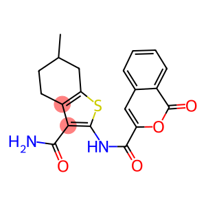 N-[3-(aminocarbonyl)-6-methyl-4,5,6,7-tetrahydro-1-benzothien-2-yl]-1-oxo-1H-isochromene-3-carboxamide