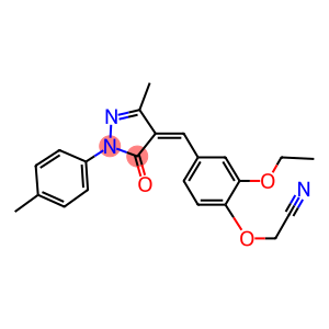 2-(2-ethoxy-4-{[3-methyl-1-(4-methylphenyl)-5-oxo-1,5-dihydro-4H-pyrazol-4-ylidene]methyl}phenoxy)acetonitrile