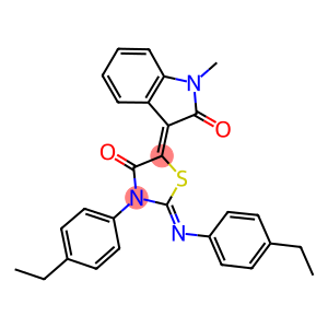 3-{3-(4-ethylphenyl)-2-[(4-ethylphenyl)imino]-4-oxo-1,3-thiazolidin-5-ylidene}-1-methyl-1,3-dihydro-2H-indol-2-one